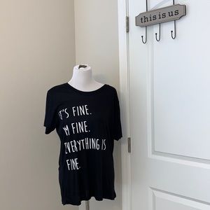 POPULAR SPORT BRAND NEW SIZE 2X JET BLACK CUTE T-SHIRT